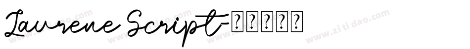 Laurene Script字体转换